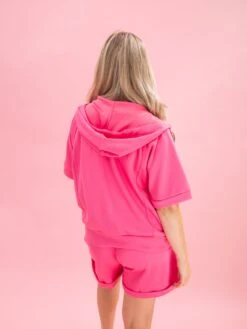 Luxe Scuba Short Sleeve Zip Up Hoodie By DD Design | S - 3XL -Discount Divas Shop 4e20aba3923221085cda90a2b945cb97