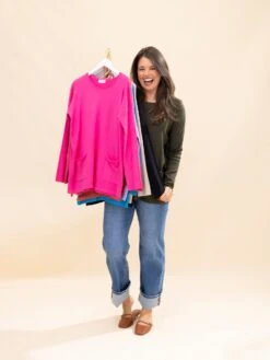 Zenana Viscose Sweater W/ Front Pockets | S/M - L/XL -Discount Divas Shop 4e2e9d7aa6021d43a1575370a7150d25