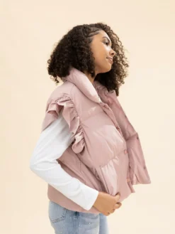 Ruffle Sleeve Puff Vest | S-L -Discount Divas Shop 4e483c264316c829d69832da264dbdc8