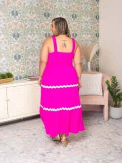 Ric Rac Lace Trim Tiered Midi Dress | S - 3XL -Discount Divas Shop 4ebc66a8cf7c1b040a6a0c92682c76e2