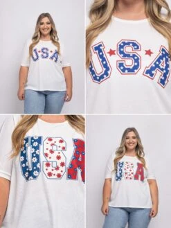 Oversized USA Graphic T-Shirt | S-3X Americana