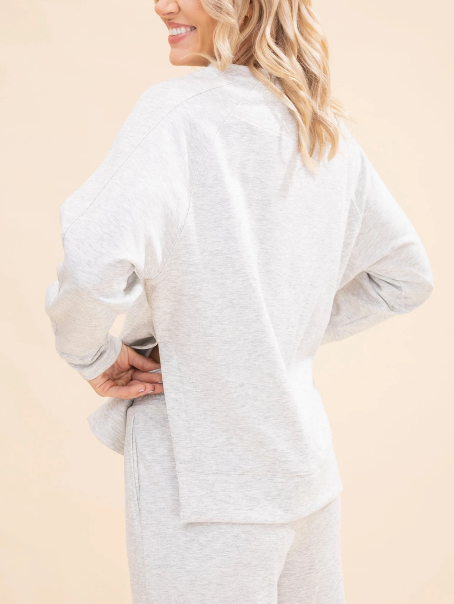 Zenana Scuba Round Neck Pullover W/ Sided Slits | S-3X Pair W/ Sku56511 18 Zenana Scuba Round Neck Pullover W/ Sided Slits | S-3X Pair W/ Sku56511 - Image 18