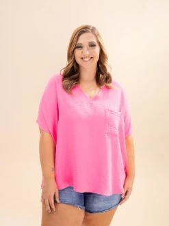 Zenana Airflow V-Neck Dolman Short Sleeve Top With Pocket -Discount Divas Shop 4febe3c6b9d3b54f724056e7434a0506