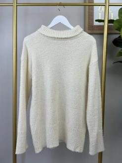 High Neck Oversize Sweater Top | S-3XL