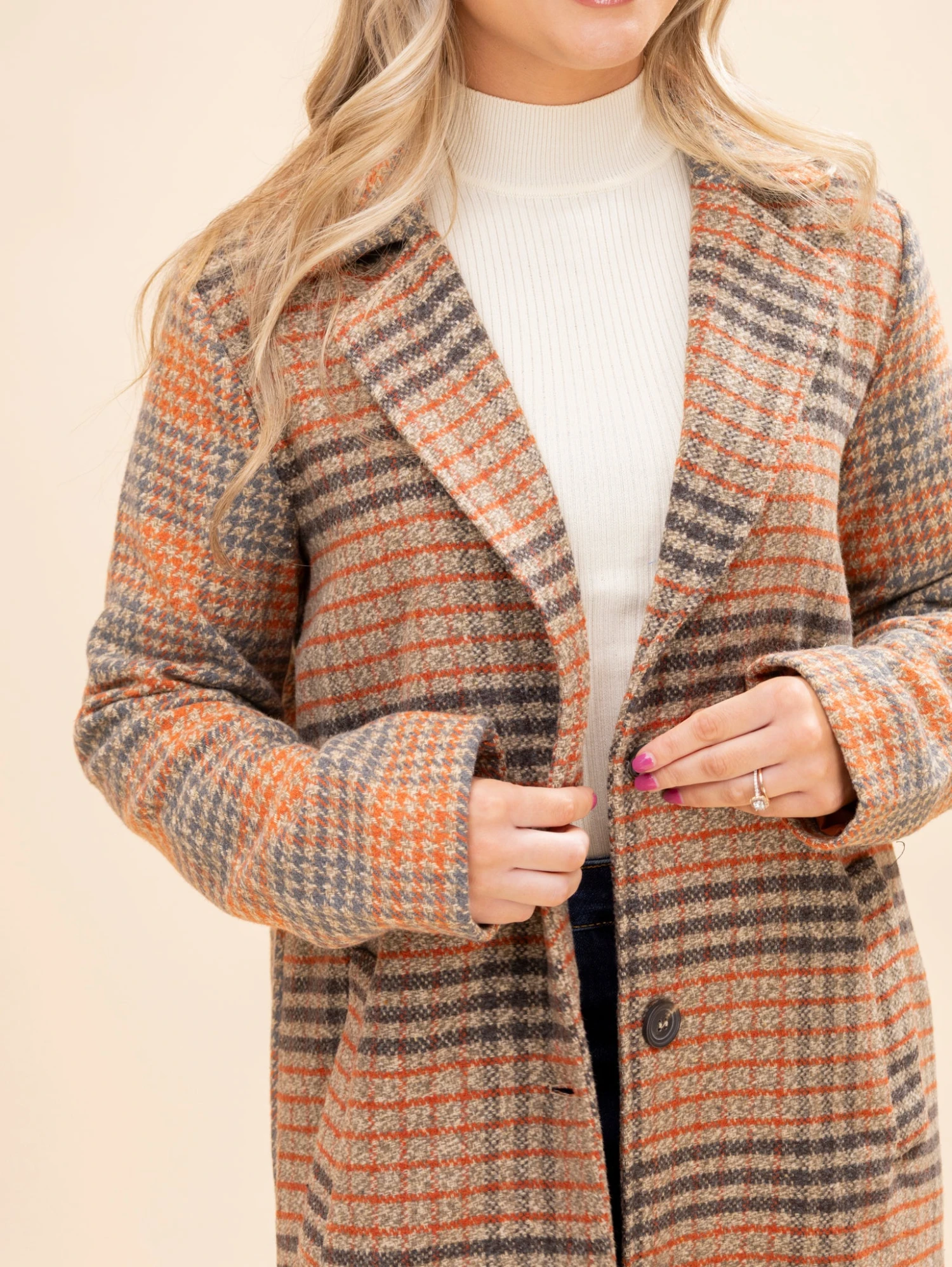 Mixed Media Long Coat | S-L 2 Mixed Media Long Coat | S-L - Image 2