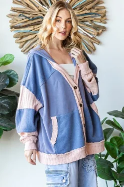 Mix Media Hooded Cardigan | S - XL Oli & Hali