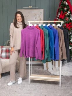 Zenana Brushed Luxe Hacci Turtleneck Sweater | S/M-2X/3X Pair W/ Sku57223