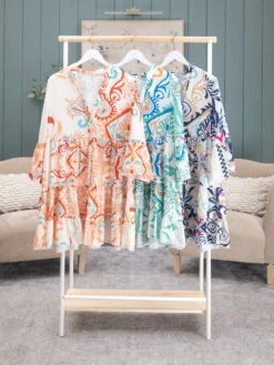 Print Bracelet Sleeve Buttoned Mini Dress | S - XL -Discount Divas Shop 51da33cfb5be0768052ffabb8b57522c