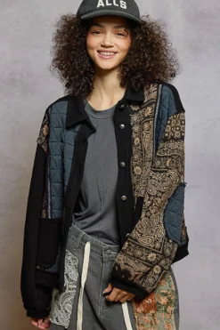 Thermal Quilt Contrast Roomy Fit Jacket | S - L POL