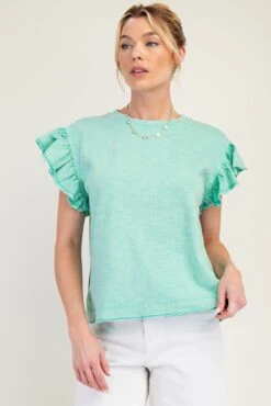 Wing Sleeve Mineral Washed Top | S - L Easel