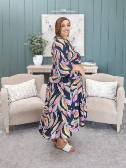 Layered Midi Dress With Front Buttons By DD Design | S-3XL -Discount Divas Shop 53de8b33654644f4b9c4862ad9535824