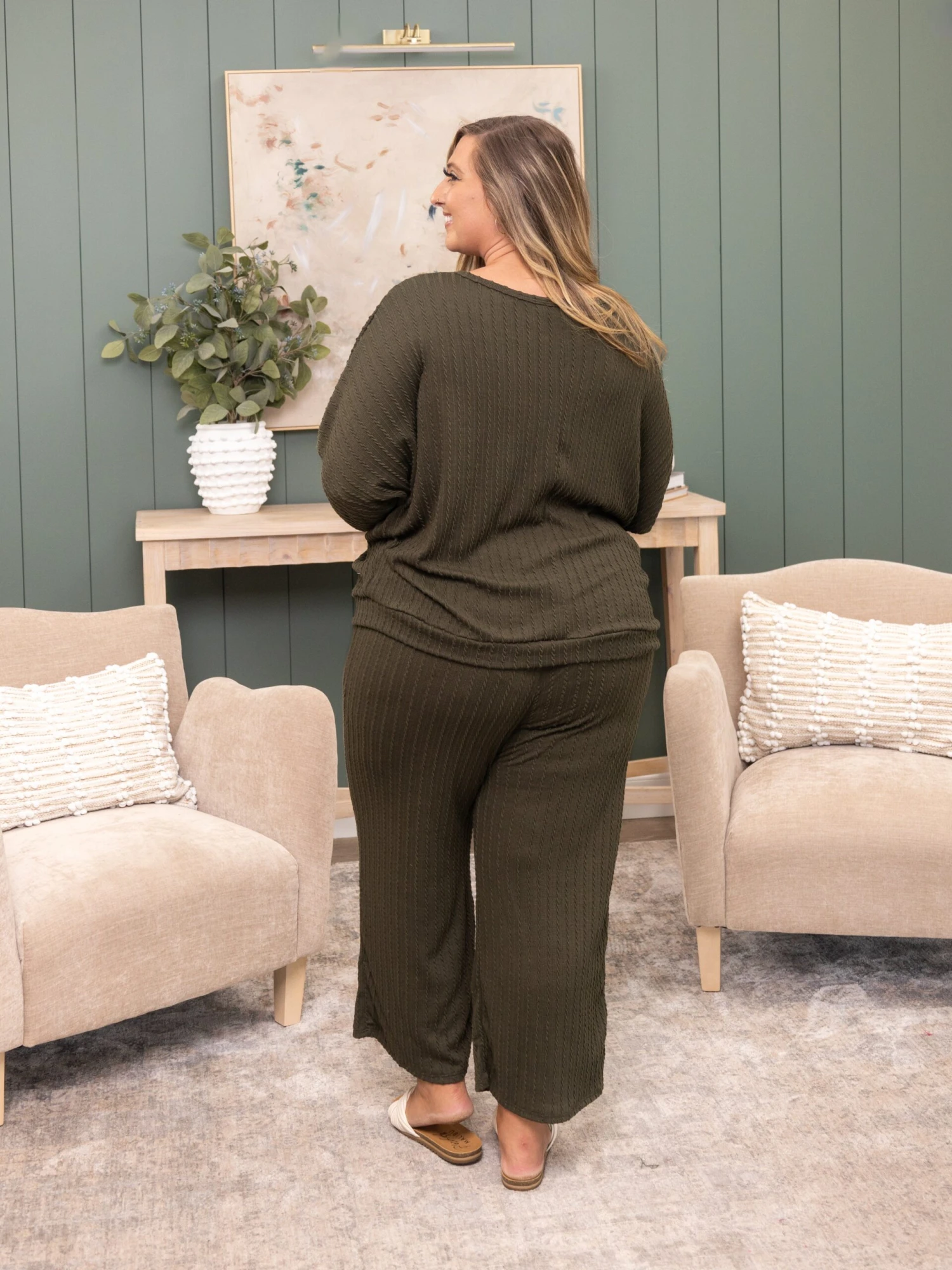 Textured Fabric Wide Neck Dolman Sleeve Top | S - XL Set W/ Sku54509 5 Textured Fabric Wide Neck Dolman Sleeve Top | S - XL Set W/ Sku54509 - Image 5