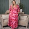 Floral Print Smocked Surplice Bodice Tiered Maxi Dress | S-3XL