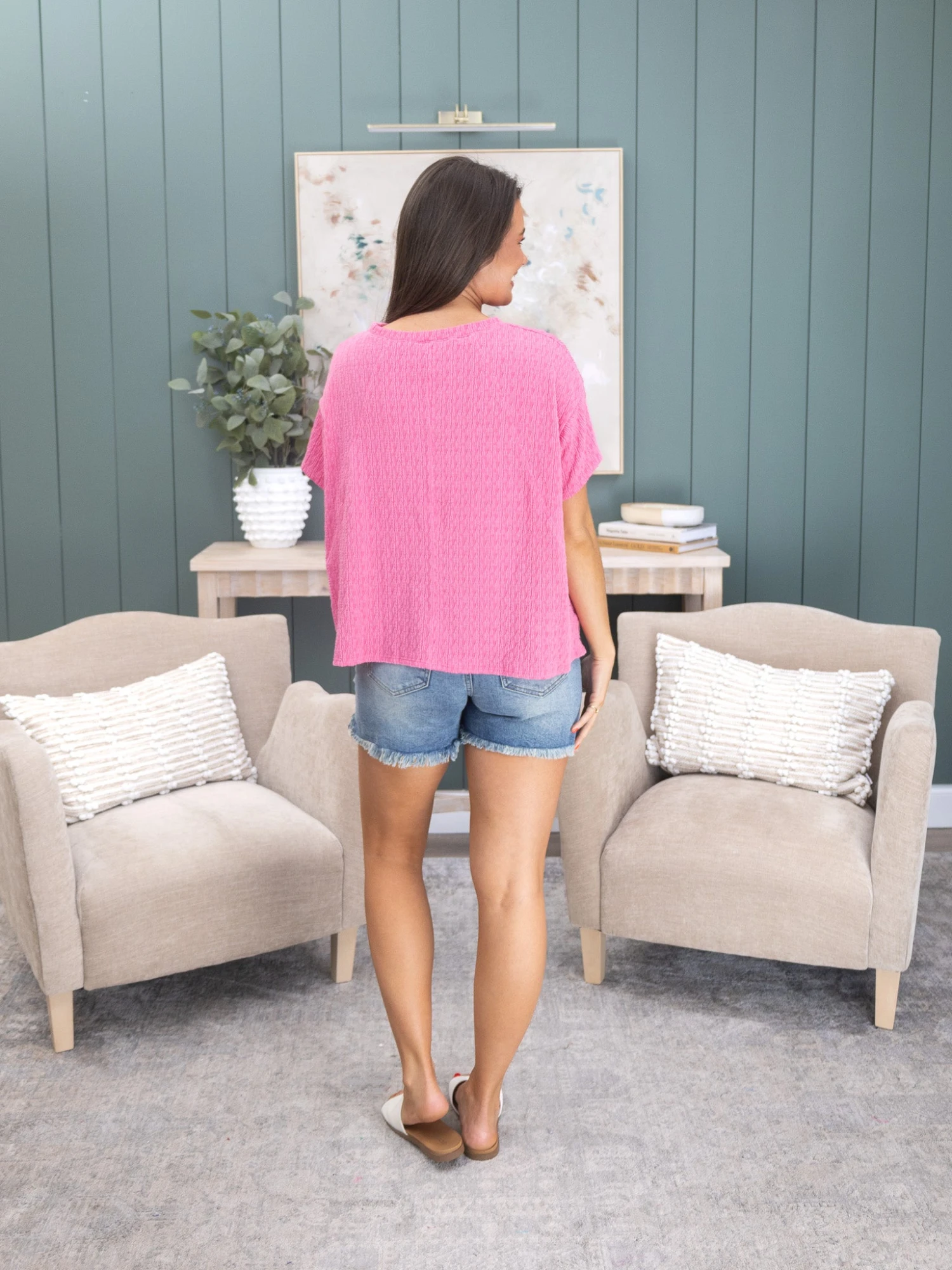 Textured Short Sleeve Top By DD Design | S - 3X 10 Textured Short Sleeve Top By DD Design | S - 3X - Image 10