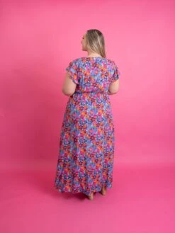 Floral Print Short Sleeve V-Neck Wrap Split Maxi Dress | S - XL -Discount Divas Shop 54a1005dfc3a52aa51b17dccc1a75f24