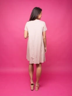 Short Sleeve Round Neck Cotton Dress W/ Ribbing | S - XL -Discount Divas Shop 5559252afc1a66e397c628246c49f31c