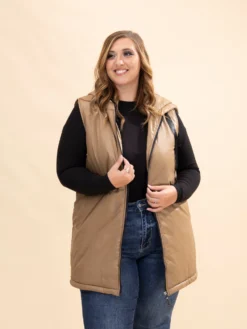 Zip Up Puff Hoodie Vest | S-L -Discount Divas Shop 558f371ed76d3afe01403669fb02551d
