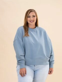 Zenana Raised Rib Balloon Sleeve Pullover | S-L -Discount Divas Shop 56073eab8300dafde249da476241848d