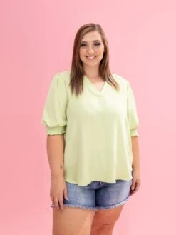 Airflow V Neck Top With Smocked Puff Sleeves By DD Design | S-3XL 23 Airflow V Neck Top With Smocked Puff Sleeves By DD Design | S-3XL -Discount Divas Shop 567b09f9c5daa3aeab30c7800f811de3