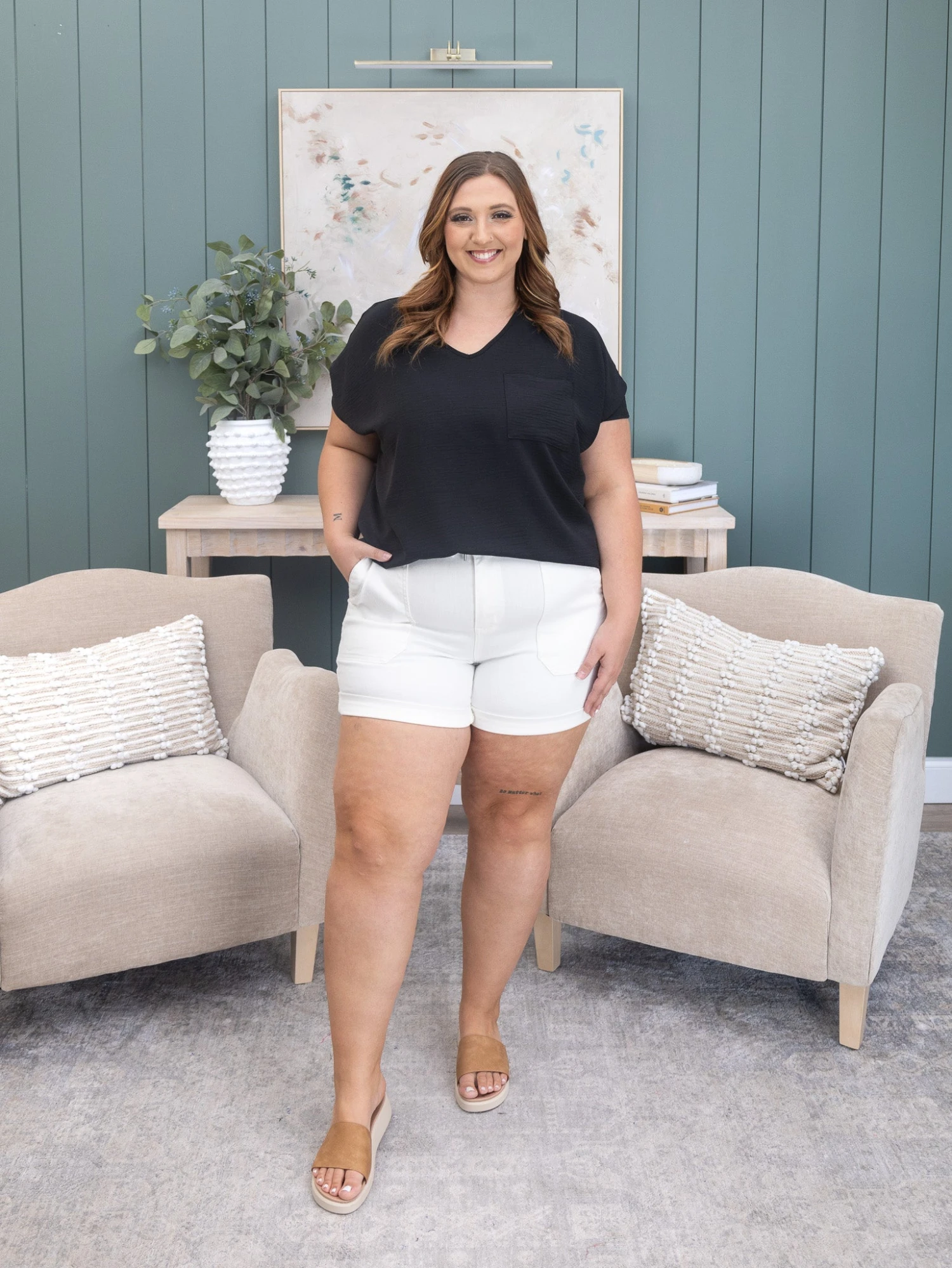 Judy Blue High Waist Cuffed Jogger Shorts | S - 3XL 7 Judy Blue High Waist Cuffed Jogger Shorts | S - 3XL - Image 7