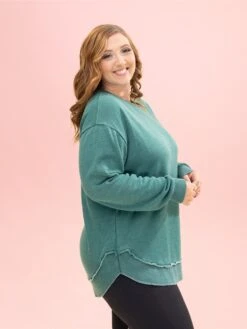 Lived In Rounded Hem Garment Washed Sweatshirt By DD Design | S - 3XL -Discount Divas Shop 57346cab86a67ebb143dd1dea3e39234