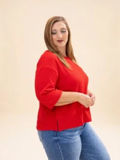 Andree Raised Rib Round Neck 3/4 Sleeve W/ Pocket | S - 3X 13 Andree Raised Rib Round Neck 3/4 Sleeve W/ Pocket | S - 3X -Discount Divas Shop 581370d367ed2989b5ff38574740cbc4