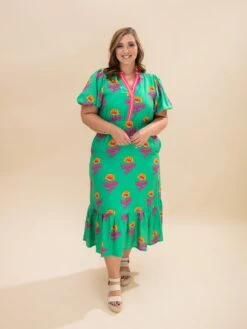 Floral Print Midi Dress | S-L