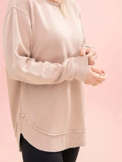 Lived In Rounded Hem Garment Washed Sweatshirt By DD Design | S - 3XL -Discount Divas Shop 58b09c9a8a447f19e817e464aab02d11