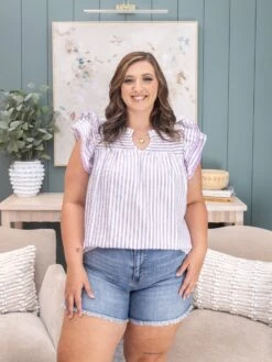 Flutter Sleeve Striped Smocked Blouse | S-2XL -Discount Divas Shop 5933ffefdf1f8581e3b78860318dcca8