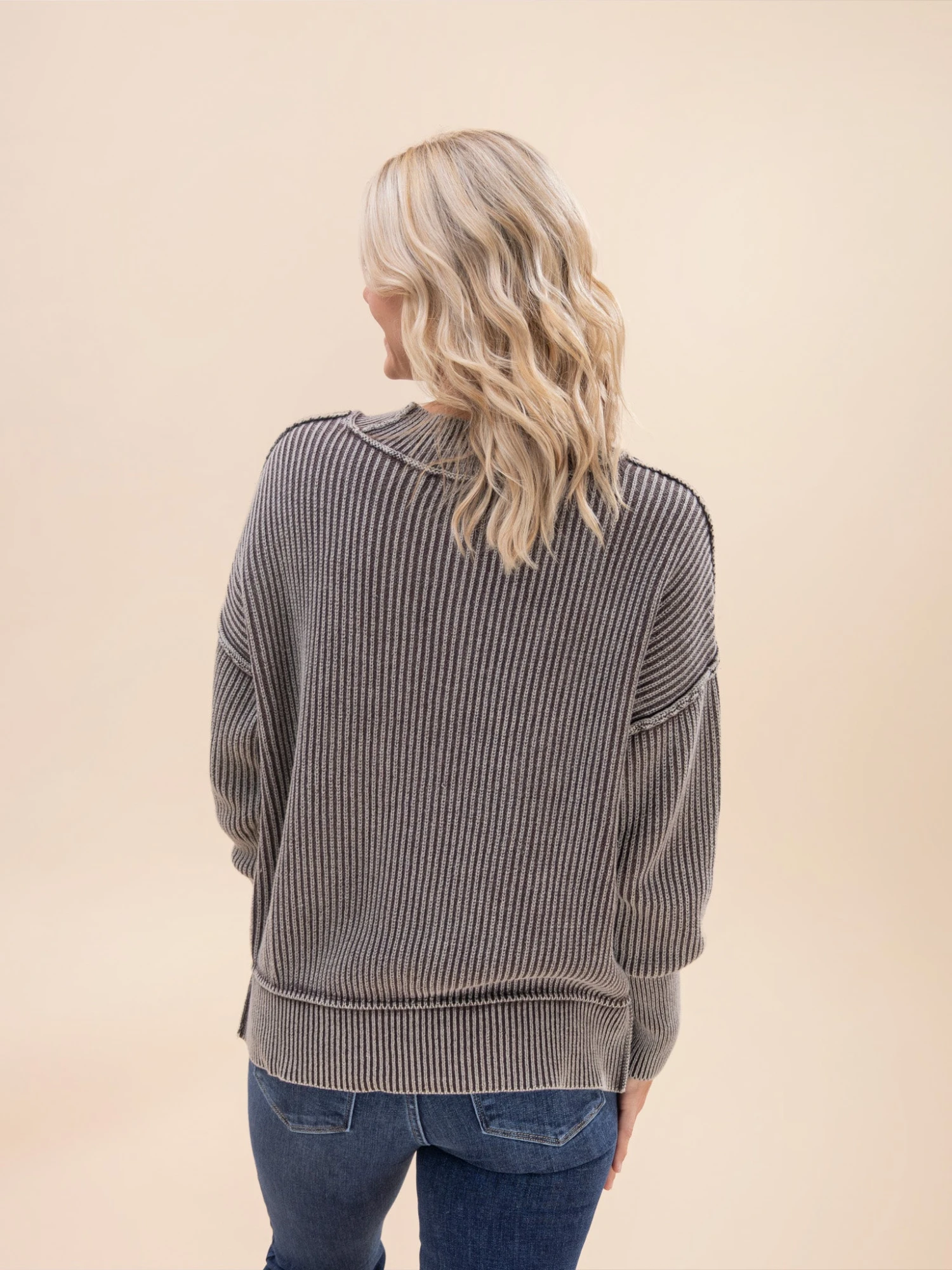 Zenana Washed Side Slit Oversized Sweater | S/M-L/XL 5 Zenana Washed Side Slit Oversized Sweater | S/M-L/XL - Image 5