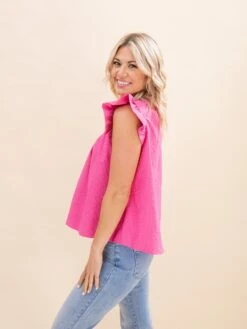 Checkered Ruffled Sleeve Woven Top | S-XL -Discount Divas Shop 59cee2429ea550c42b51bde2632f846a