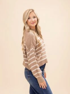 Stripe Mock Neck Drop Shoulder Knit Sweater | S-L 19 Stripe Mock Neck Drop Shoulder Knit Sweater | S-L -Discount Divas Shop 59f5c08604fe77b5ba57a82db51ae304