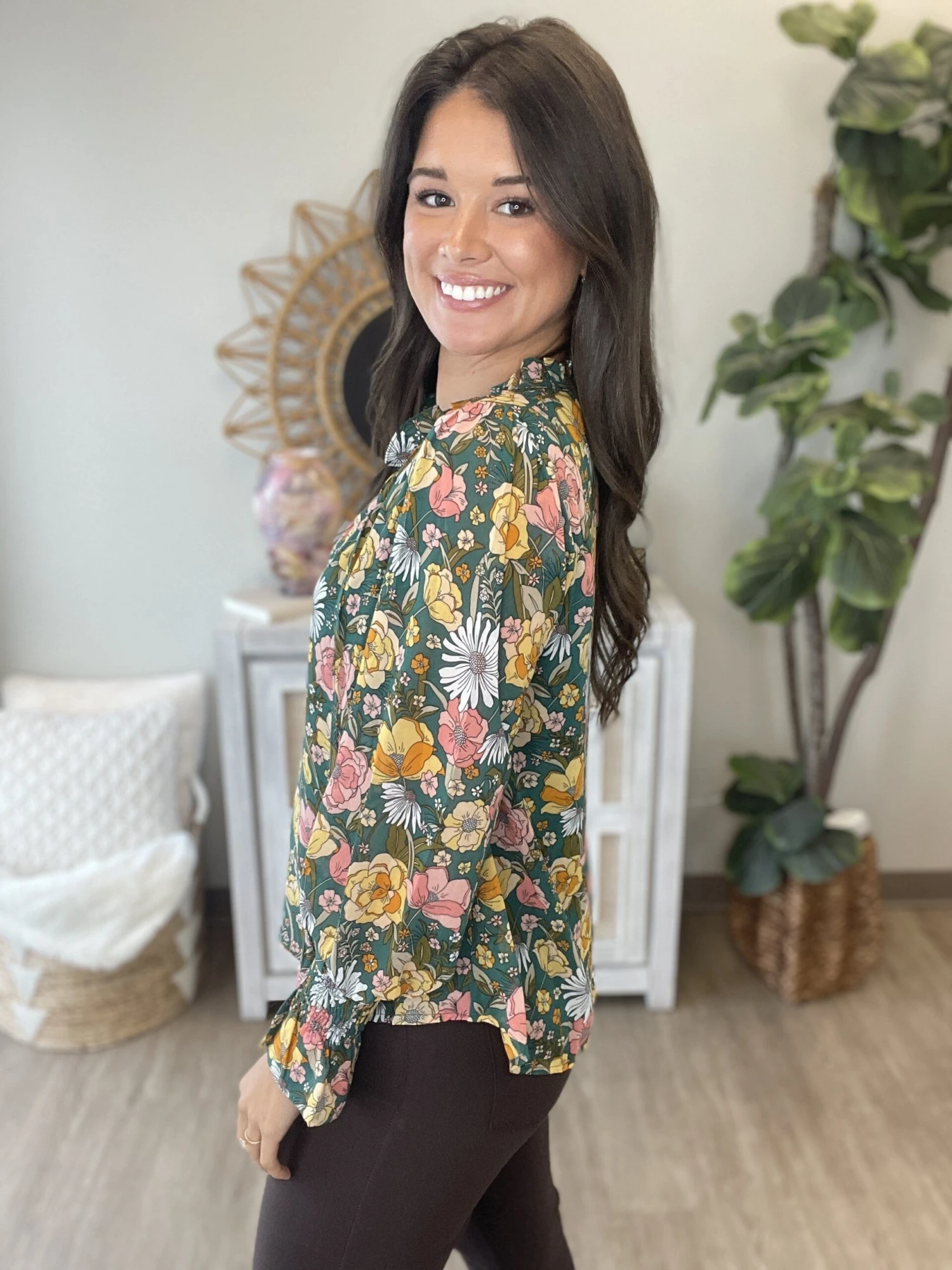 Floral Chiffon Top | S-L 3 Floral Chiffon Top | S-L - Image 3