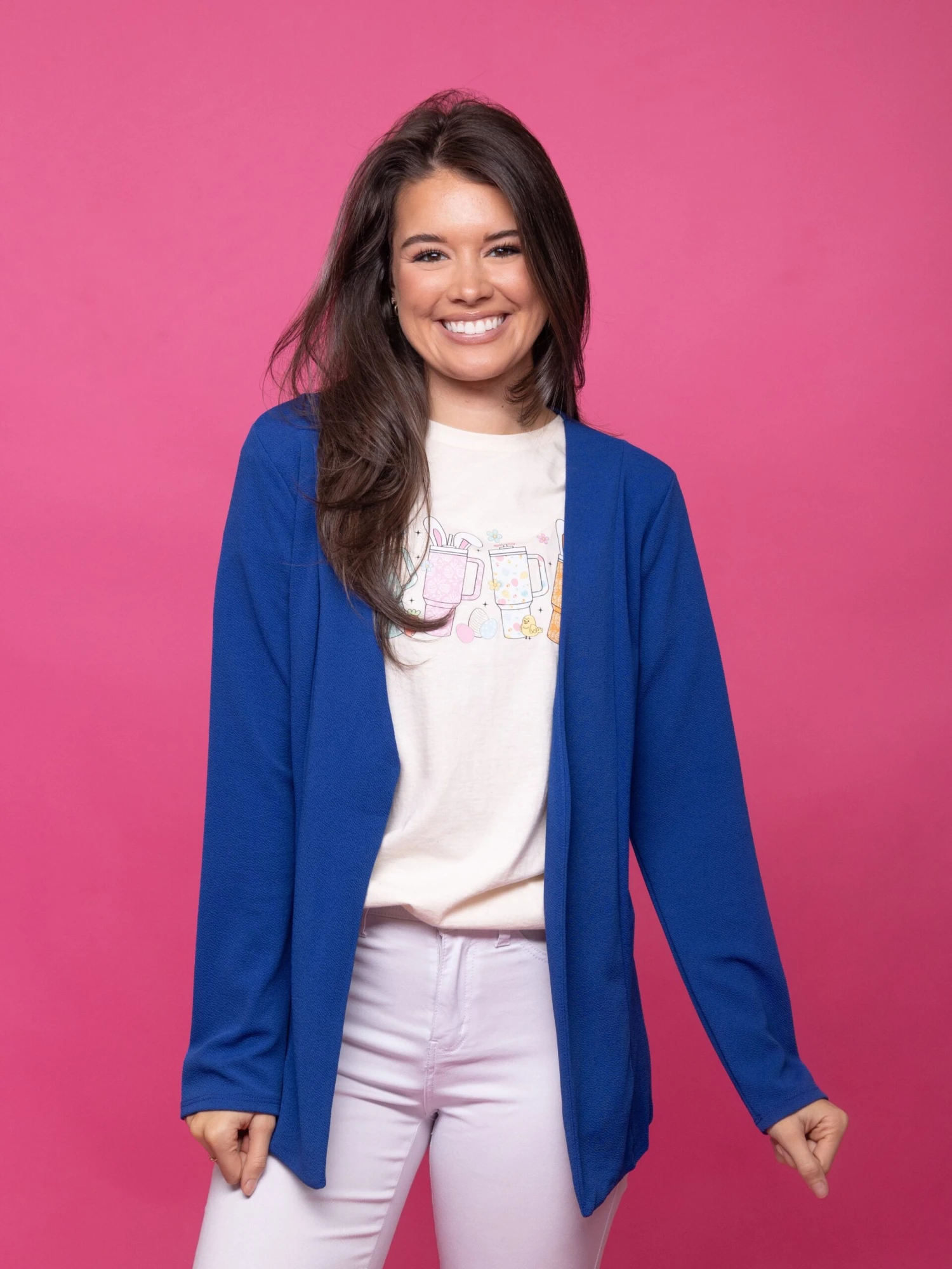 Lapeless Solid Open Blazer | S - 3X 2 Lapeless Solid Open Blazer | S - 3X - Image 2