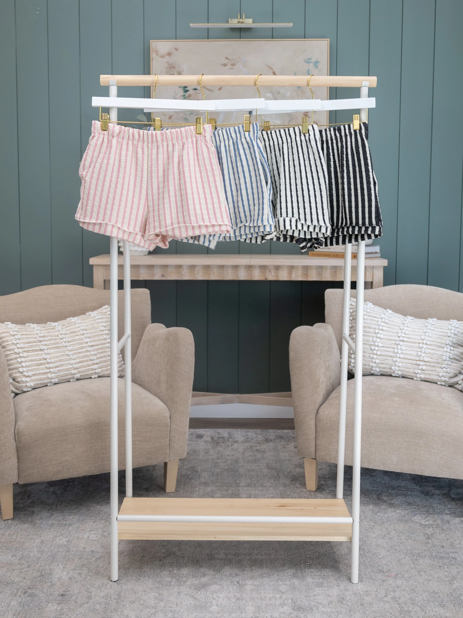 Stripe Shorts With Pockets | S - 3X Pair W/ Sku59513 1 Stripe Shorts With Pockets | S - 3X Pair W/ Sku59513