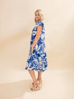 Printed Tiered Midi Dress | S-L -Discount Divas Shop 5ab65ebf6d004fb6691940a911c51a90
