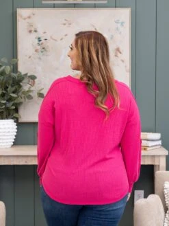 Solid Color Long Sleeve Round Neck Waffle Top | S-L -Discount Divas Shop 5aeeb9252015b4917e1c85c6191d1f7c