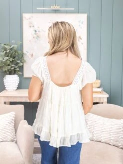 Textured Woven Square Neck Baby Doll Top | S-L -Discount Divas Shop 5c6cde497ab1840147ef612851c68653