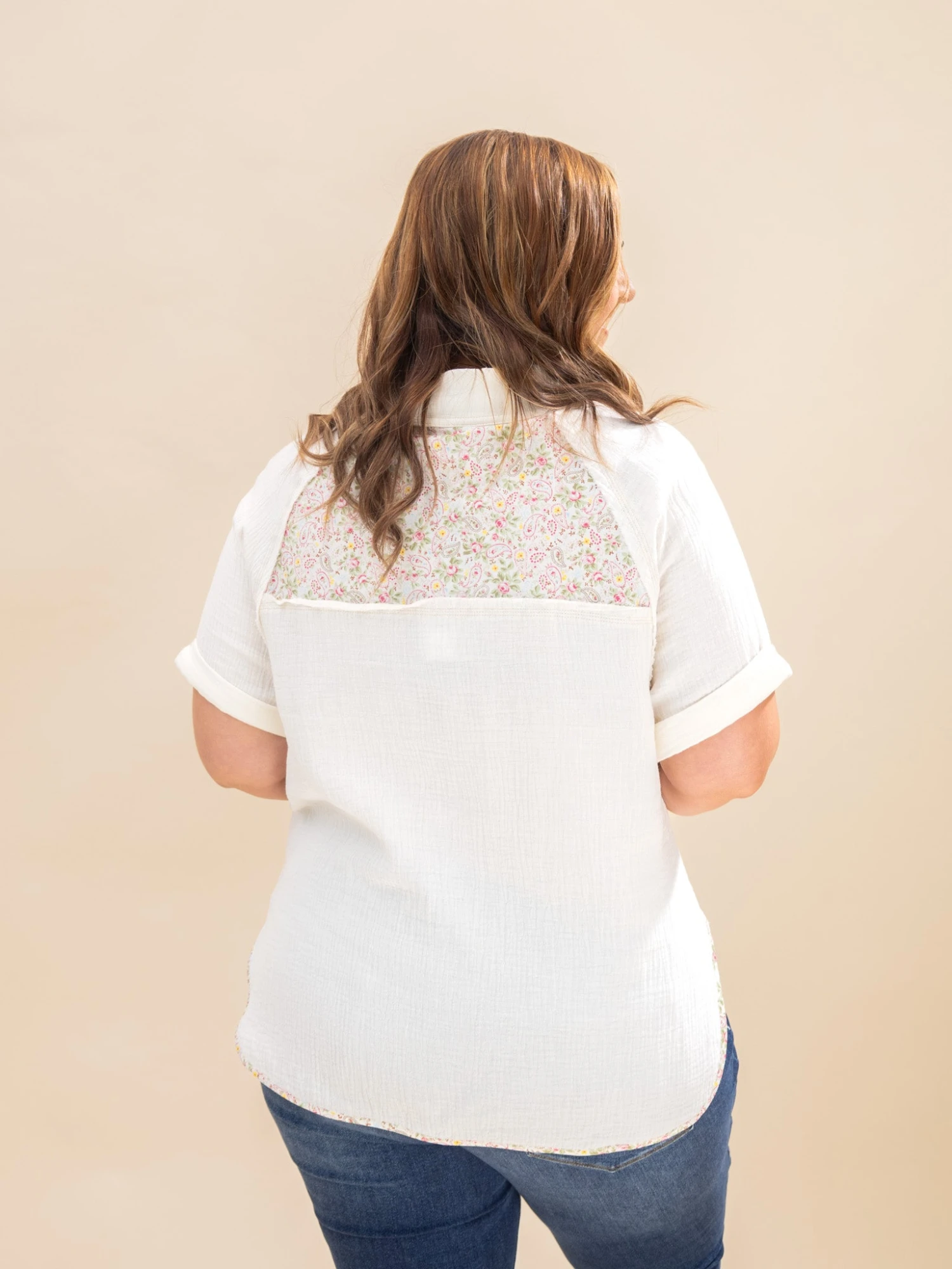 Soft Wash Paisley Panel Button Down Shirt | S-L 7 Soft Wash Paisley Panel Button Down Shirt | S-L - Image 7