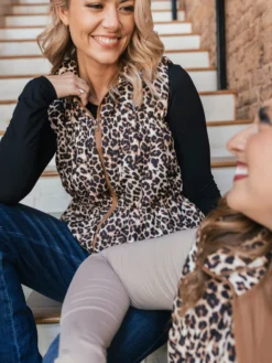Leopard Puffer Vest By DD Design | S-3X -Discount Divas Shop 5dd57ab6dd567459185b3ce3529651d1