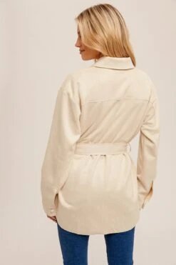 Belted Faux Suede Overshirt Jacket | S - L Hem & Thread -Discount Divas Shop 5e7a8cc5bf2cd26ac85aa6e4676abaa6