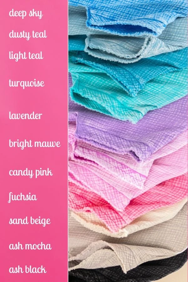 Zenana Washed Double Gauze Raw Edge Short Sleeve Top | S-3X 2 Zenana Washed Double Gauze Raw Edge Short Sleeve Top | S-3X - Image 2