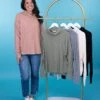 Mock Neck Dolman Long Sleeve Top | S-L