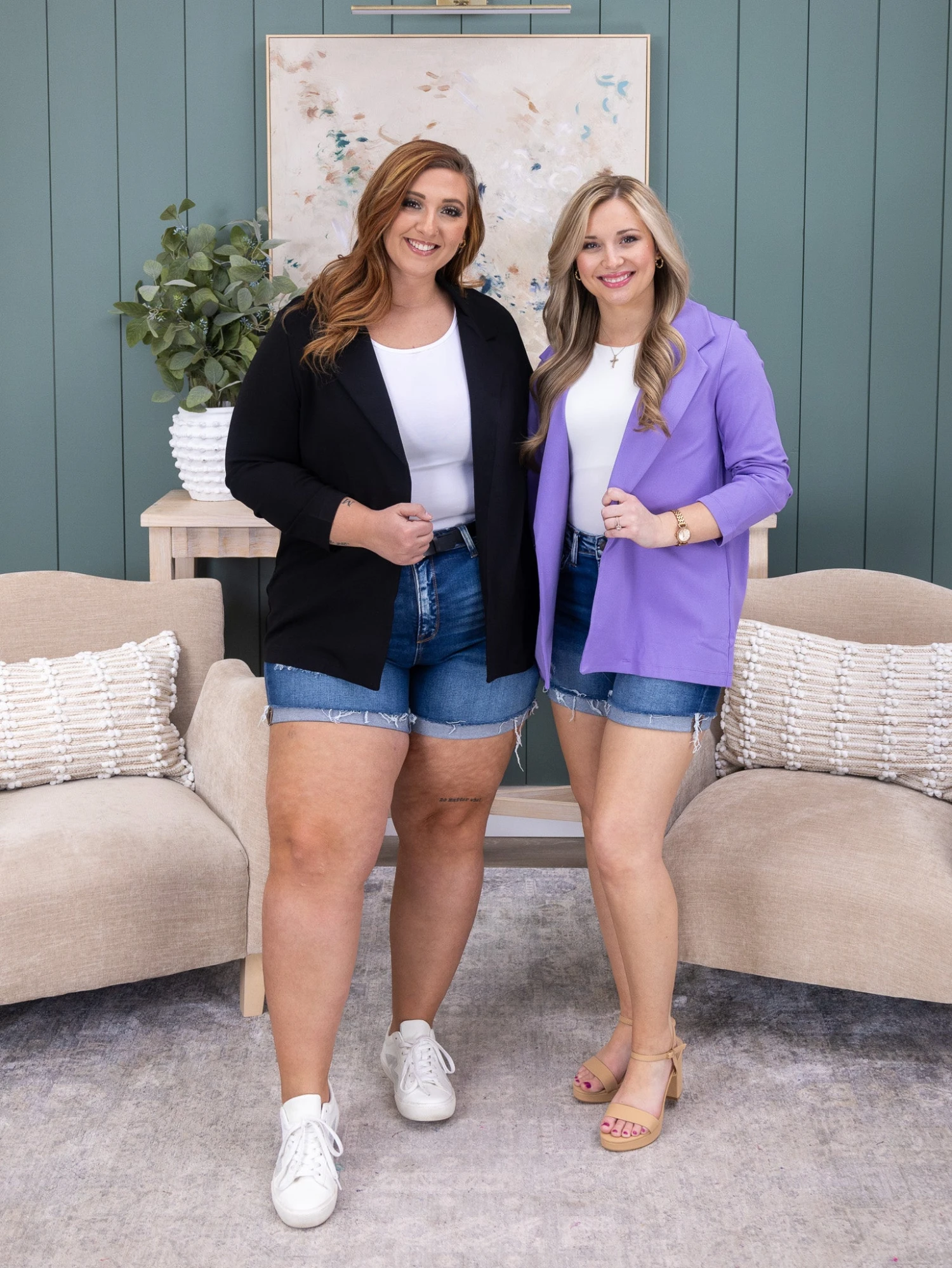 Zenana Distressed Cuffed Raw Hem Denim Shorts | S-3X 2 Zenana Distressed Cuffed Raw Hem Denim Shorts | S-3X - Image 2