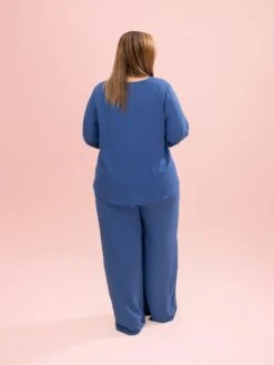 3/4 Bubble Sleeve V Neck Airflow Top By DD Design | S-3XL Pair W/ Sku63858 -Discount Divas Shop 611d5014fd0670624d6a94aab95ae440