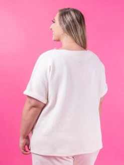 Textured Split Neck Short Sleeve Top | S - 3X Set W/ Sku51308 -Discount Divas Shop 617955812cddd1f603d0c2e1e48e2d0a