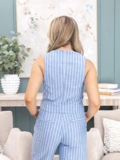Striped Linen Blend Sleeveless Waistcoat | S-L Pair W/ Sku60632 9 Striped Linen Blend Sleeveless Waistcoat | S-L Pair W/ Sku60632 -Discount Divas Shop 628c3ef67d2d3dcd7b486746913be574