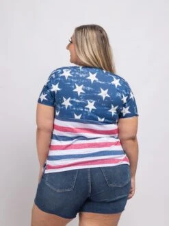 BiBi Star And Stripe Jersey Knit American Flag Top | S - XL -Discount Divas Shop 62b5c369f202e0ac121ec25eb8318c38