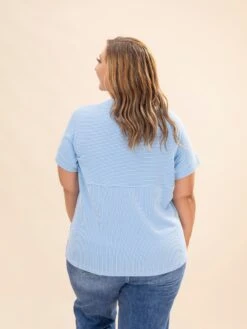 Short Sleeve Plain Corded Knit Mock Neck T Shirt | S-XL 17 Short Sleeve Plain Corded Knit Mock Neck T Shirt | S-XL -Discount Divas Shop 62fa36beeb1c16f2812c53252f68f9c1