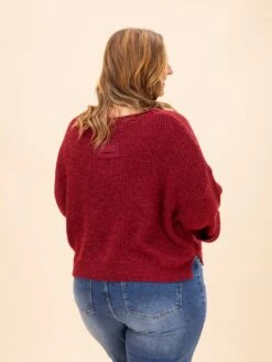 Zenana Front Slit Patch Folded Sleeve Pullover Sweater | S/M-L/XL -Discount Divas Shop 646e9a0c112230aece5b3e9f62cb391f